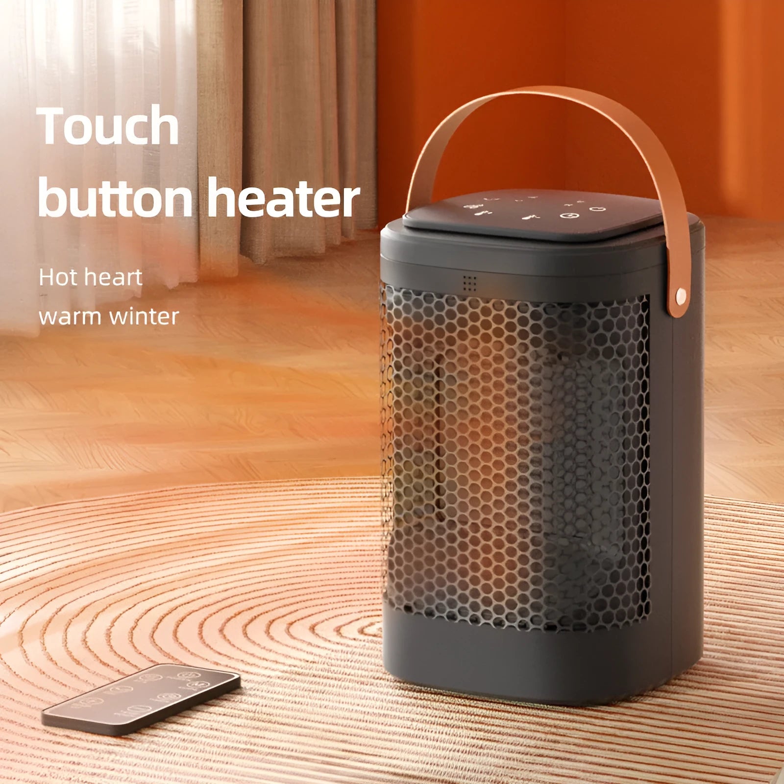 Portable heating radiator with touch screen remote control in 618 electronic model colour