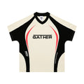 Men's loose fit t-shirt with printed letters in black colour option showing front design