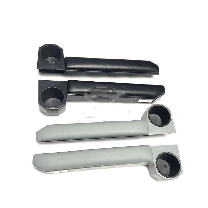 Grey car door ring frame armrest handrail with magnetic suction, set of two pieces for vehicle entry support