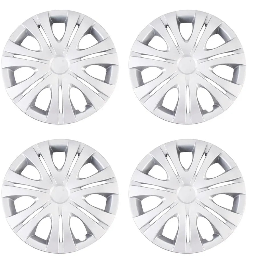 Universal monochrome ABS wheel hub cover for car in silver, black or electroplating finish.