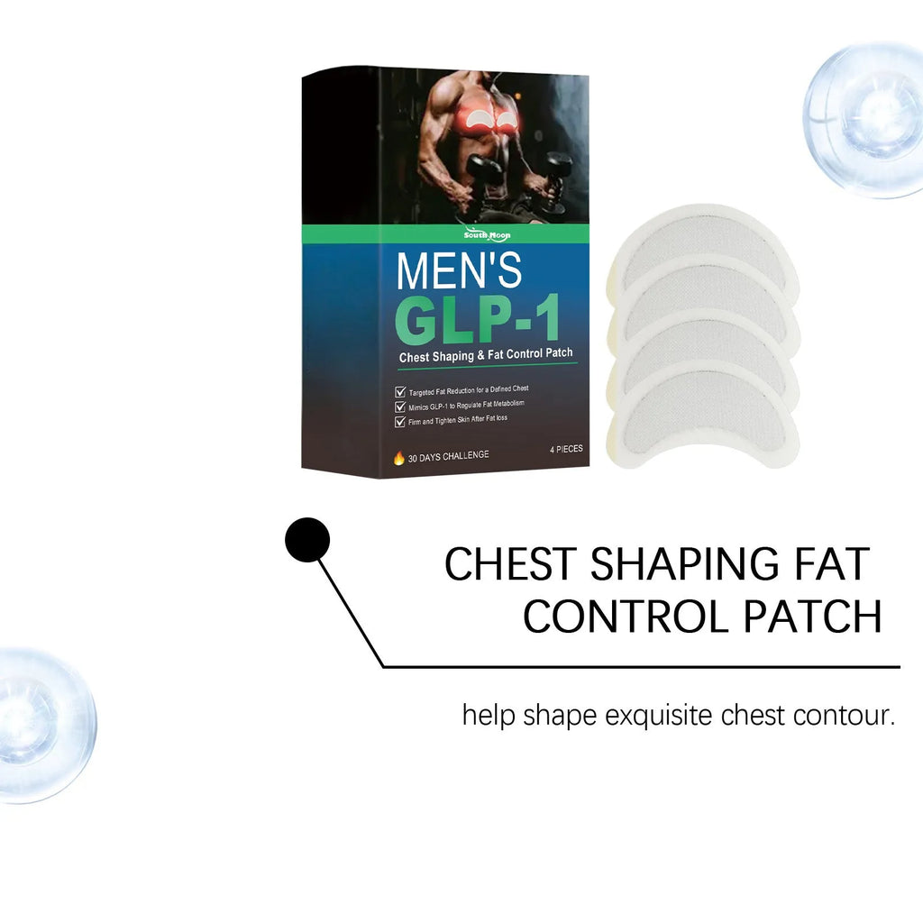 Men's figure control patch gentle and compact 4-piece pack with active ingredients for chest application