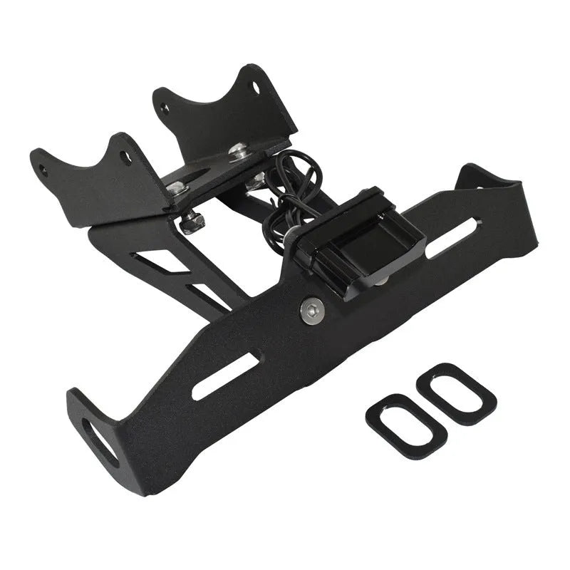 Black aluminium alloy Honda motorcycle rear license plate holder with short tail design