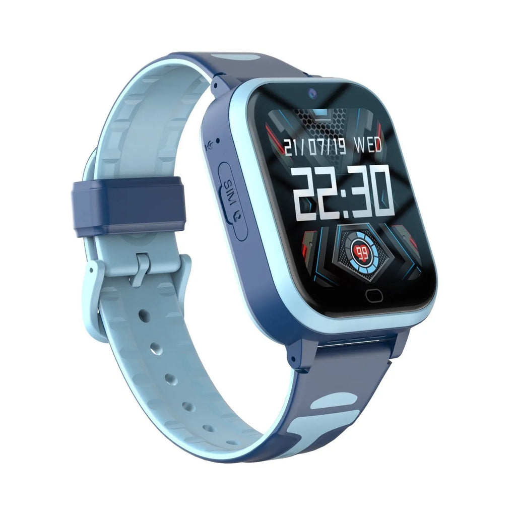 Child smart phone watch with 1.83 inch screen, 4G waterproof, in black colour, with touch button interface