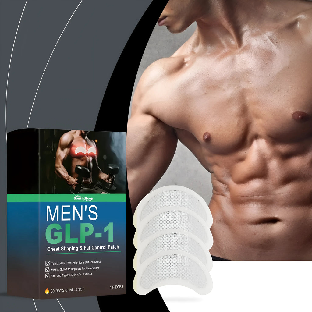 Men's figure control patch gentle and compact 4-piece pack with active ingredients for chest application