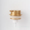 ABS plastic facial cleanser foam pump with hand-push mechanism in metallic finish