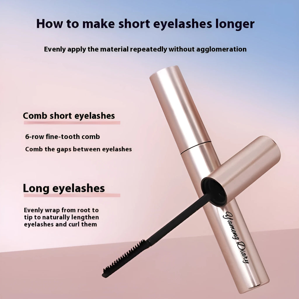 Long Curling Long-lasting Setting Mascara tube in Black and Brown variants with applicator.