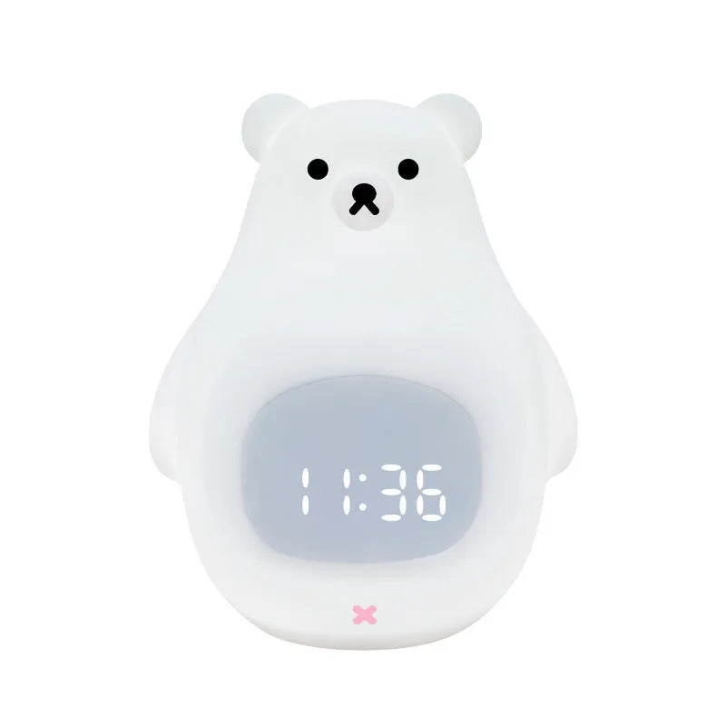 Big White Bear cartoon style silicone night light with remote control