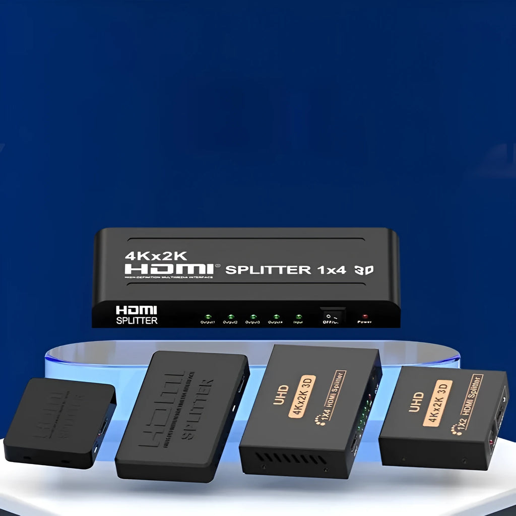 4K HDMI one-switch two-way splitter unit with USB power cable