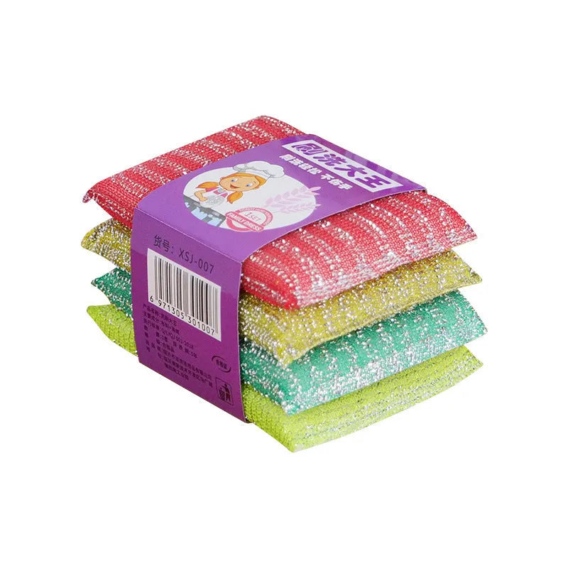 Fine stripe scrubbing King sponge mop in macaron colours, showing pinstripe fabric surface.