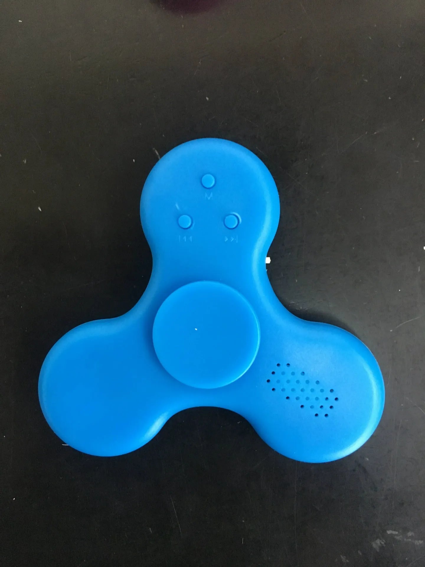 Bluetooth speaker fidget spinner EDC toy in compact ABS design with MP3 playback, 80x80x15 mm, white colour