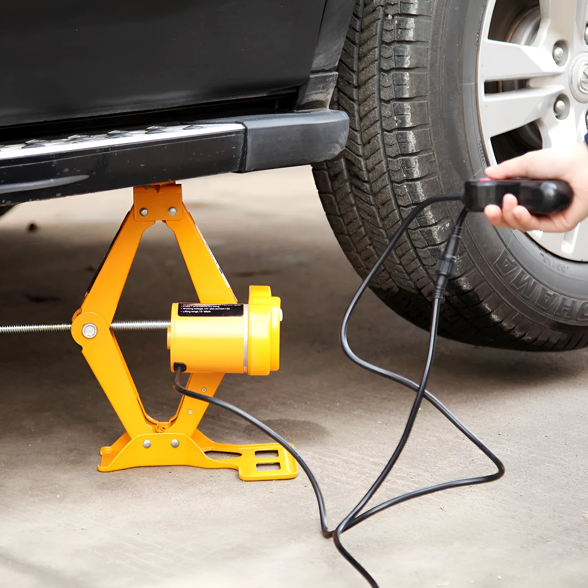 2 ton electric hydraulic jack kit for vehicle maintenance with 120-350mm height adjustment