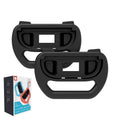 Pair of ABS plastic game grip accessories for Nintendo Switch 2 controller handle in black colour