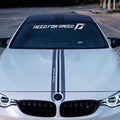 Need For Speed car sticker on windshield white colour 55cm long horizontal placement