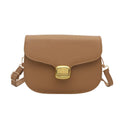 Simple PU handbag for women in khaki with zipper change bag and phone pocket