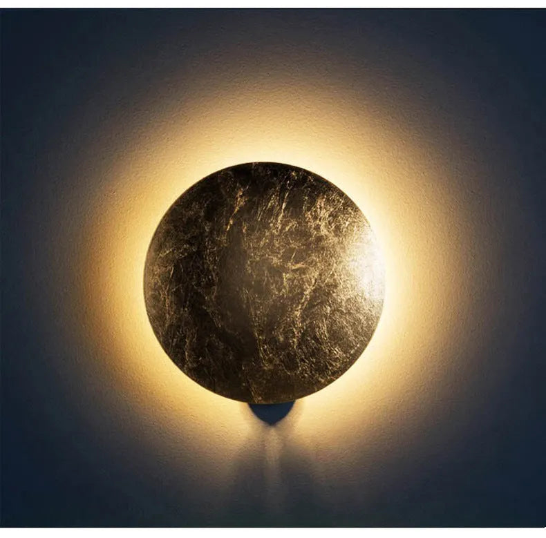 Modern minimalist aluminium night light 250mm height 20cm diameter golden finish bedside lamp