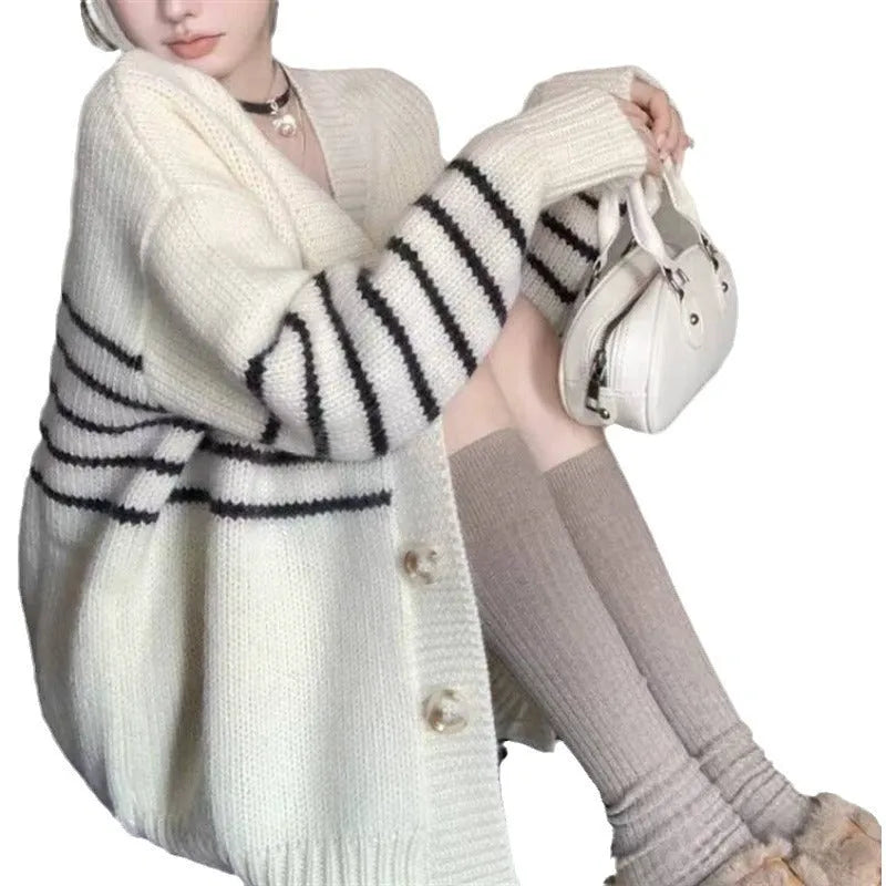 Women's grey collar button cardigan with 3D pattern, shown open and buttoned.