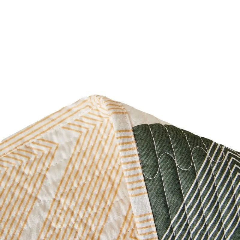 Pure cotton printed bed sheet set in a modern simple style, shown on a bed.