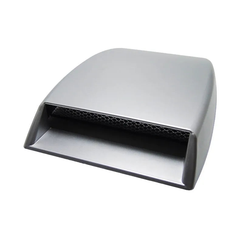 ABS plastic decorative car air vent grille for exterior styling in black, silver, or white colour.