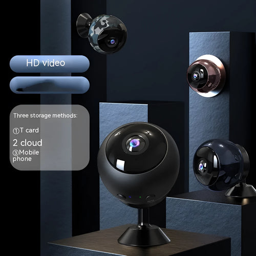 1080p wireless Wi-Fi indoor surveillance camera with 3.6mm lens on white background