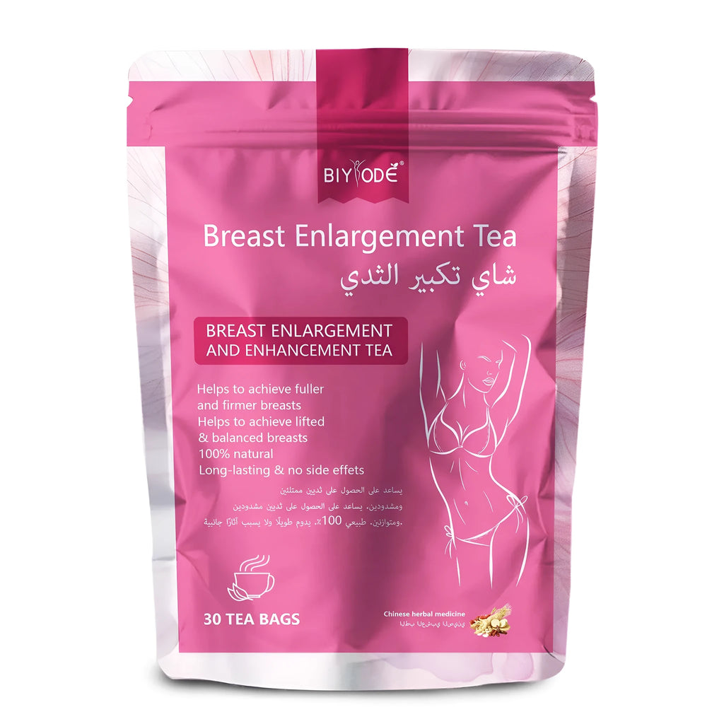 Private label breast enhancement tea bags by BIYODE, 30 herbal supplement tea bags per box, custom formula OEM ODM