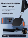 Multi functional fitness strength resistance training tensioner with intelligent adjustment 2-20kg in blue grey