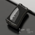 Zinc alloy and TPU Lexus A series key case cover in black with belt buckle attachment