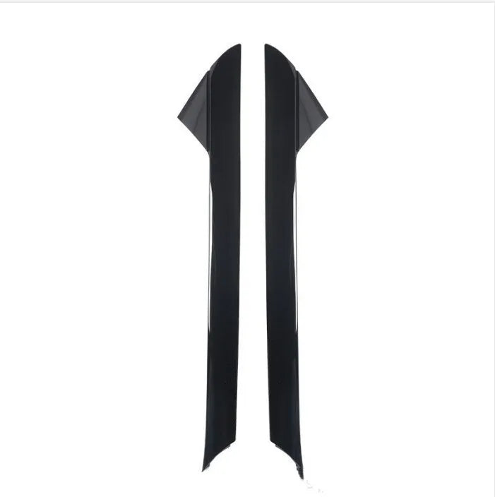 Black front windshield trim panel set for Ford with part numbers BB5Z-7803144-AA and BB5Z-7803145-AA