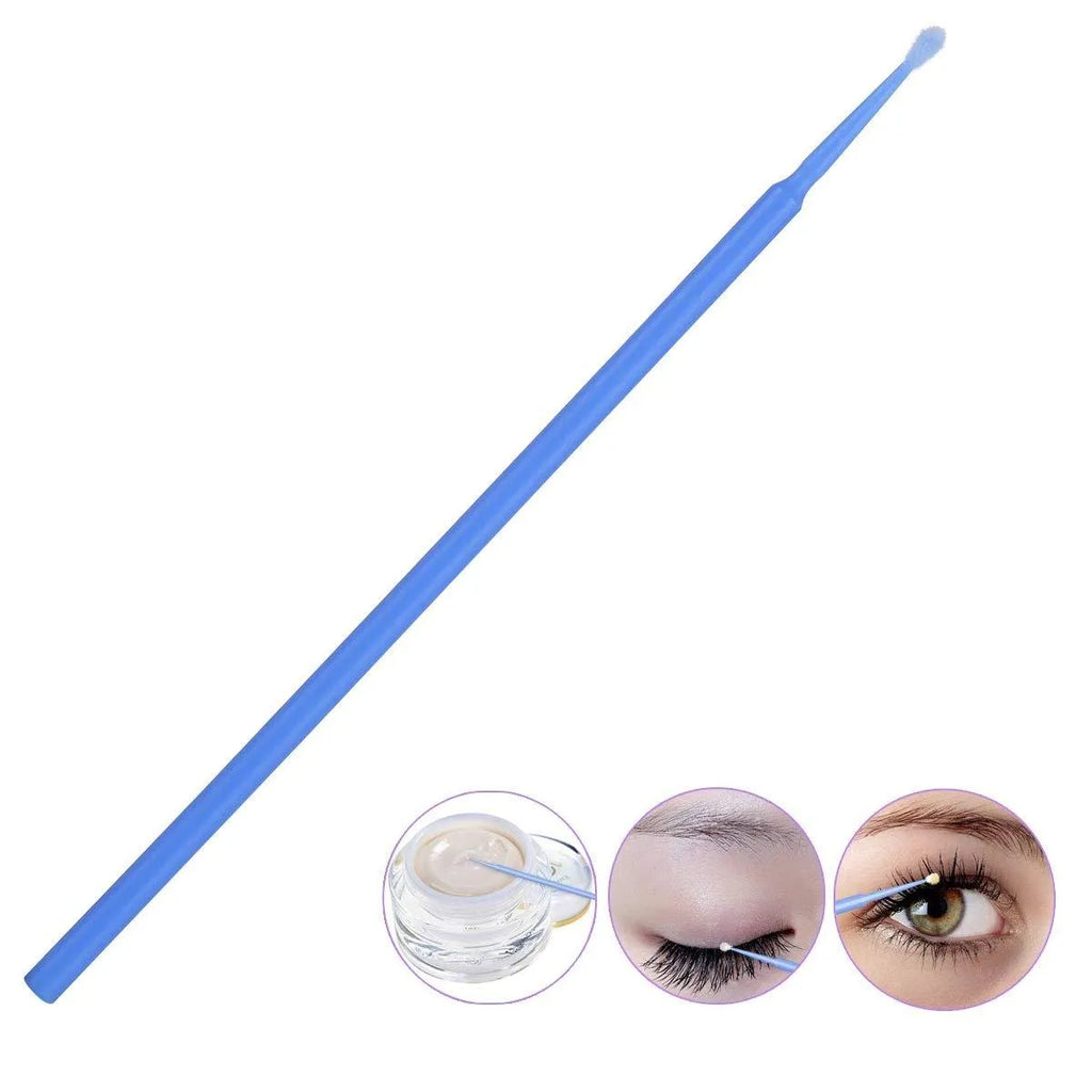 Disposable Micro Applicator Brushes 200-500 Pcs for Eyelash Extensions Mascara Makeup Cleaning Bendable Cotton Swab Multicolors Deep Green Deep Blue Deep Purple Pink Yellow