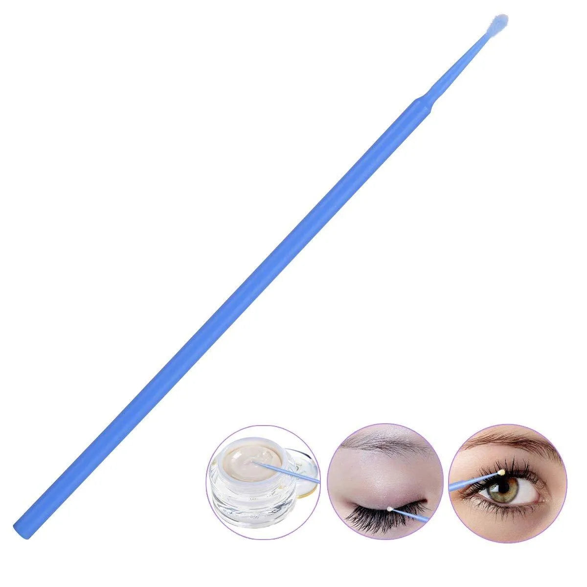 Disposable Micro Applicator Brushes 200-500 Pcs for Eyelash Extensions Mascara Makeup Cleaning Bendable Cotton Swab Multicolors Deep Green Deep Blue Deep Purple Pink Yellow