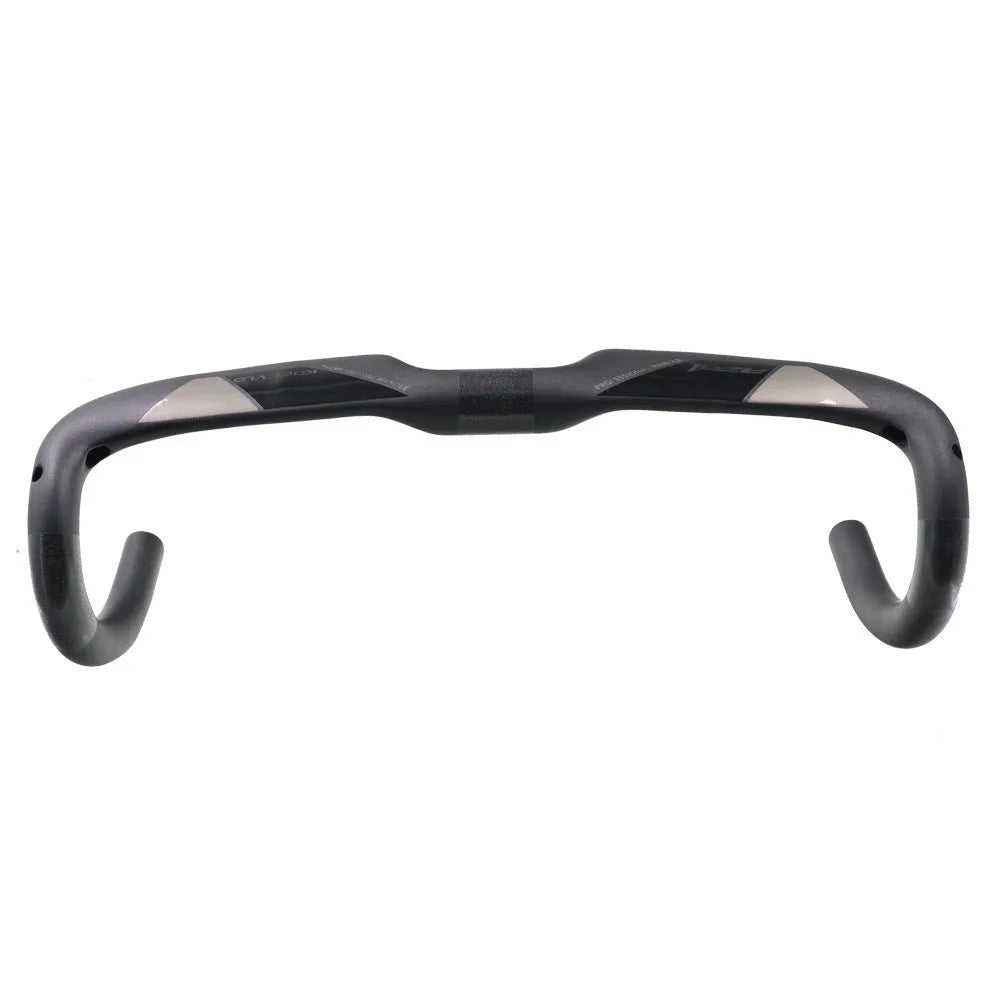 Wei Bike matt carbon fibre bent handlebar for road bikes in 420mm width