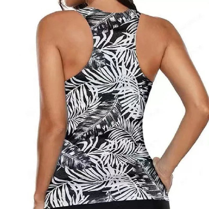 Women's split bow bikini swimsuit in polyester fabric for swimming and wading