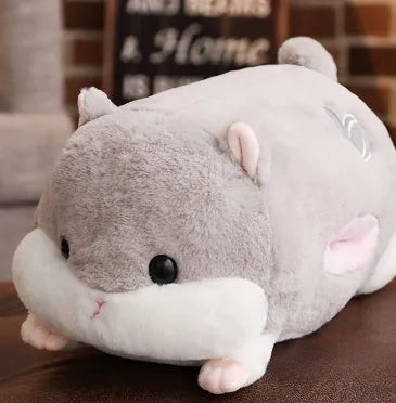 Cute hamster pillow in cotton fabric with PP cotton filling, available in 50cm 70cm 90cm sizes and four colours