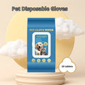 Pack of disposable wash-free gloves for cat bath and grooming