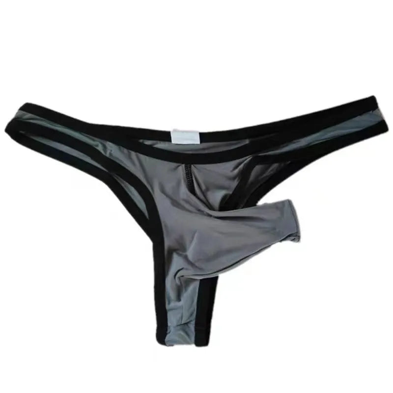 Men's ice silk fabric briefs in seven colours showing small briefs design with M L XL size options