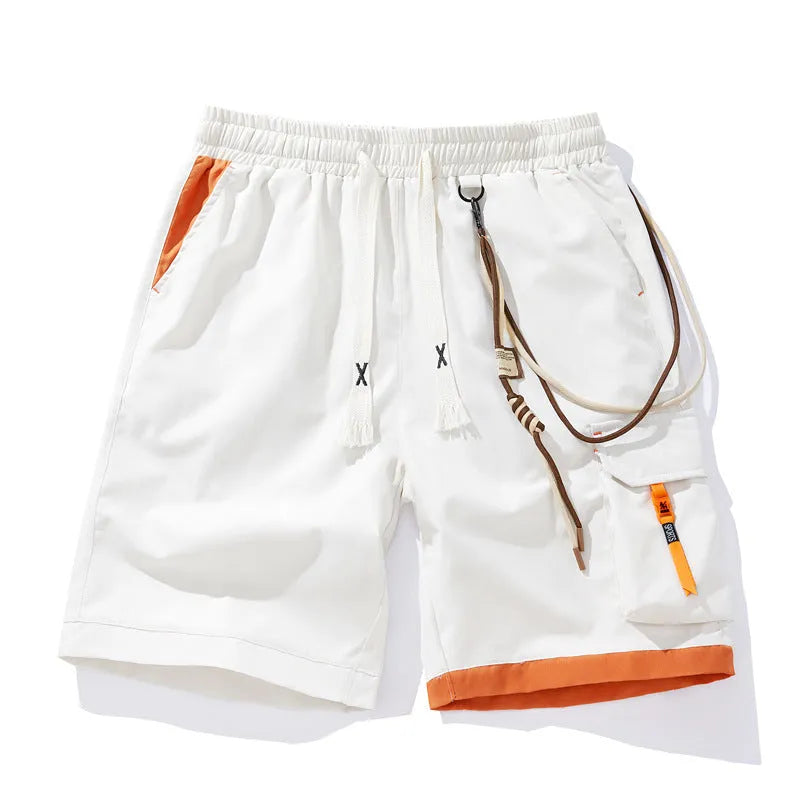 Men's plus size bamboo fibre sports shorts in a loose, cropped fit