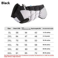 Reflective waterproof polar fleece pet winter coat for large dogs in black