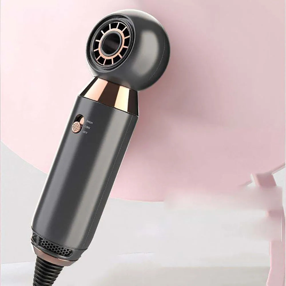 Leafless 800w portable hair dryer with hair diffuser accessory on a white background.
